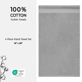 American Soft Linen Bekos 100% Cotton Turkish Towels, 4 Piece Hand Towel Set