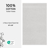 American Soft Linen Bekos 100% Cotton Turkish Towels, 4 Piece Hand Towel Set
