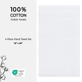 American Soft Linen Bekos 100% Cotton Turkish Towels, 4 Piece Hand Towel Set