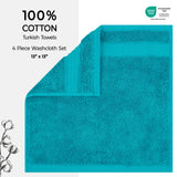 American Soft Linen Bekos 100% Cotton Turkish Towels, 4 Piece Washcloth Towel Set