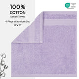 American Soft Linen Bekos 100% Cotton Turkish Towels, 4 Piece Washcloth Towel Set