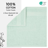 American Soft Linen Bekos 100% Cotton Turkish Towels, 4 Piece Washcloth Towel Set