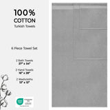 American Soft Linen Bekos 100% Cotton Turkish Towels 6 Piece Bath Towel Set with 18 Different Colors