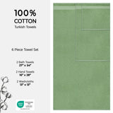 American Soft Linen Bekos 100% Cotton Turkish Towels 6 Piece Bath Towel Set with 18 Different Colors