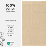 American Soft Linen Bekos 100% Cotton Turkish Towels 6 Piece Bath Towel Set with 18 Different Colors