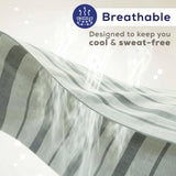 Wholesale 100% Washed Cotton Percale Duvet Cover Set – 200TC Yarn-Dyed Striped Hotel Bedding Set