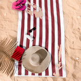 Cabana Striped Premium Beach Towels, Premium Cotton, 30x60 Inches, Soft, Absorbent, Sand Free Swim Towels