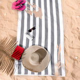 Cabana Striped Premium Beach Towels, Premium Cotton, 30x60 Inches, Soft, Absorbent, Sand Free Swim Towels