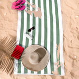 Cabana Striped Premium Beach Towels, Premium Cotton, 30x60 Inches, Soft, Absorbent, Sand Free Swim Towels