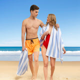 Cabana Striped Premium Beach Towels, Premium Cotton, 30x60 Inches, Soft, Absorbent, Sand Free Swim Towels