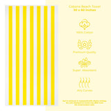 Cabana Striped Premium Beach Towels, Premium Cotton, 30x60 Inches, Soft, Absorbent, Sand Free Swim Towels