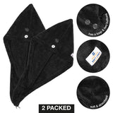 American Soft Linen Extremely Soft, Super Absorbent and Fast Drying Hair Towel with 2 buttons
