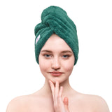 American Soft Linen Extremely Soft, Super Absorbent and Fast Drying Hair Towel with 2 buttons