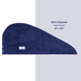 American Soft Linen Extremely Soft, Super Absorbent and Fast Drying Hair Towel with 2 buttons