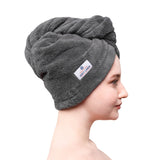 American Soft Linen Extremely Soft, Super Absorbent and Fast Drying Hair Towel with 2 buttons