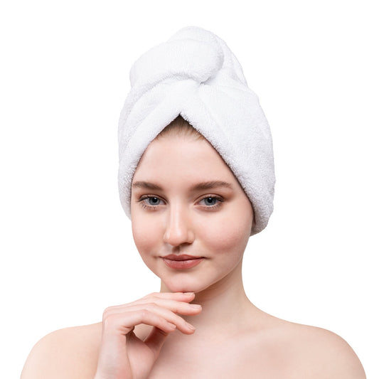 Soft Fast Drying Hair Towel Wrap with 2 Buttons