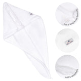 American Soft Linen Extremely Soft, Super Absorbent and Fast Drying Hair Towel with 2 buttons