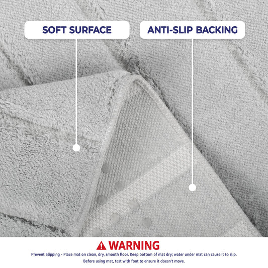 Katiy Cotton Bath Rug 21x34 Non Slip Bathroom Mat