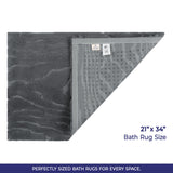 American Soft Linen Lovi Bath Rug – 21"x34" Premium Cotton, Non-Slip Design - Bath Mats for Bathroom