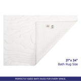 American Soft Linen Lovi Bath Rug – 21"x34" Premium Cotton, Non-Slip Design - Bath Mats for Bathroom