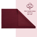 American Soft Linen 100% Cotton Bath Mat Rugs, 20x34 inches Slip Resistant Bottom Base Bath Mats for Bathroom - 35 Set Case Pack