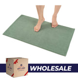American Soft Linen 100% Cotton Bath Mat Rugs, 20x34 inches Slip Resistant Bottom Base Bath Mats for Bathroom - 35 Set Case Pack