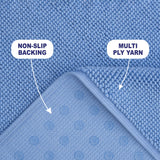 American Soft Linen 100% Cotton Bath Mat Rugs, 20x34 inches Slip Resistant Bottom Base Bath Mats for Bathroom - 35 Set Case Pack