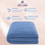 American Soft Linen 40x80 Inch Oversized Bath Sheets, Premium, Soft & Luxury 100% Ringspun Cotton Extra Large Bath Sheet - 12 Piece Case Pack