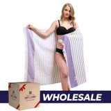 Mediterranean 100% Cotton Turkish Peshtemals, 35" x 60",  Modern & Traditional Turkish Towels - 44 Set Case Pack