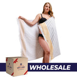 Mediterranean 100% Cotton Turkish Peshtemals, 35" x 60",  Modern & Traditional Turkish Towels - 44 Set Case Pack