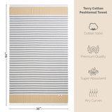 Mediterranean 100% Cotton Turkish Peshtemals, 35" x 60",  Modern & Traditional Turkish Bath Towels