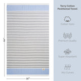 Mediterranean 100% Cotton Turkish Peshtemals, 35" x 60",  Modern & Traditional Turkish Bath Towels