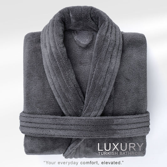 American Soft Linen Luxury Men’s Fleece Bathrobe – Ultra Soft, Warm & Lightweight Plush Robe