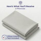 American Soft Linen 100% Cotton Sateen Pillowcase Set (2 Piece) - Soft, Breathable, Hotel Quality Pillow Covers