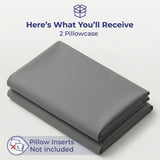 American Soft Linen 100% Cotton Sateen Pillowcase Set (2 Piece) - Soft, Breathable, Hotel Quality Pillow Covers