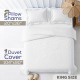 American Soft Linen 100% Washed Cotton Percale Duvet Cover Set – Soft Breathable Bedding Set with Pillow Shams