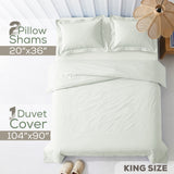 American Soft Linen 100% Washed Cotton Percale Duvet Cover Set – Soft Breathable Bedding Set with Pillow Shams