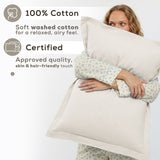 American Soft Linen 100% Washed Cotton Percale Duvet Cover Set – Soft Breathable Bedding Set with Pillow Shams