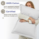 American Soft Linen 100% Washed Cotton Percale Duvet Cover Set – Soft Breathable Bedding Set with Pillow Shams