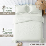 American Soft Linen 100% Washed Cotton Percale Duvet Cover Set – Soft Breathable Bedding Set with Pillow Shams