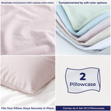 American Soft Linen 100% Washed Cotton Percale Pillowcase Set (2 Pack) – Soft Breathable Pillow Covers