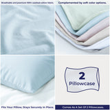 American Soft Linen 100% Washed Cotton Percale Pillowcase Set (2 Pack) – Soft Breathable Pillow Covers