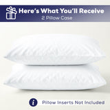 American Soft Linen 100% Washed Cotton Percale Pillowcase Set (2 Pack) – Soft Breathable Pillow Covers