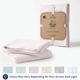 American Soft Linen 100% Washed Cotton Percale Pillowcase Set (2 Pack) – Soft Breathable Pillow Covers
