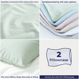 American Soft Linen 100% Washed Cotton Percale Pillowcase Set (2 Pack) – Soft Breathable Pillow Covers