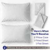 American Soft Linen 100% Washed Cotton Percale Sheet Set – Soft Breathable Bedding with Pillowcases