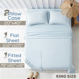 American Soft Linen 100% Washed Cotton Percale Sheet Set – Soft Breathable Bedding with Pillowcases