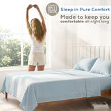 American Soft Linen 100% Washed Cotton Percale Sheet Set – Soft Breathable Bedding with Pillowcases