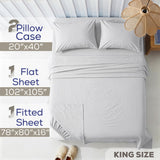 American Soft Linen 100% Washed Cotton Percale Sheet Set – Soft Breathable Bedding with Pillowcases