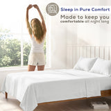 American Soft Linen 100% Washed Cotton Percale Sheet Set – Soft Breathable Bedding with Pillowcases